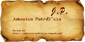 Jakovics Patrícia névjegykártya