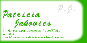 patricia jakovics business card